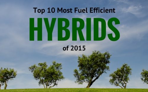 fuel efficient hybrids of 2015
