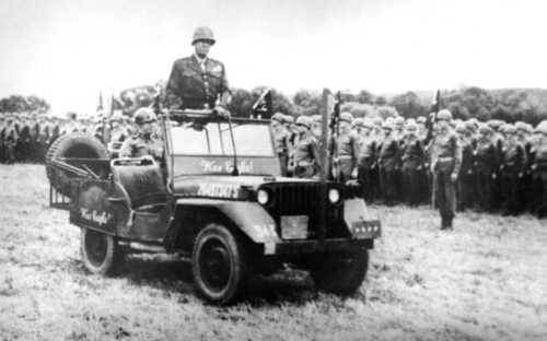 General Patton on a War Eagle Jeep - University of Auburn Digital Collection