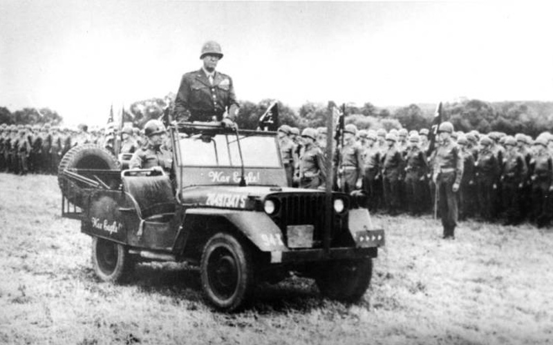 General Patton on a War Eagle Jeep - University of Auburn Digital Collection