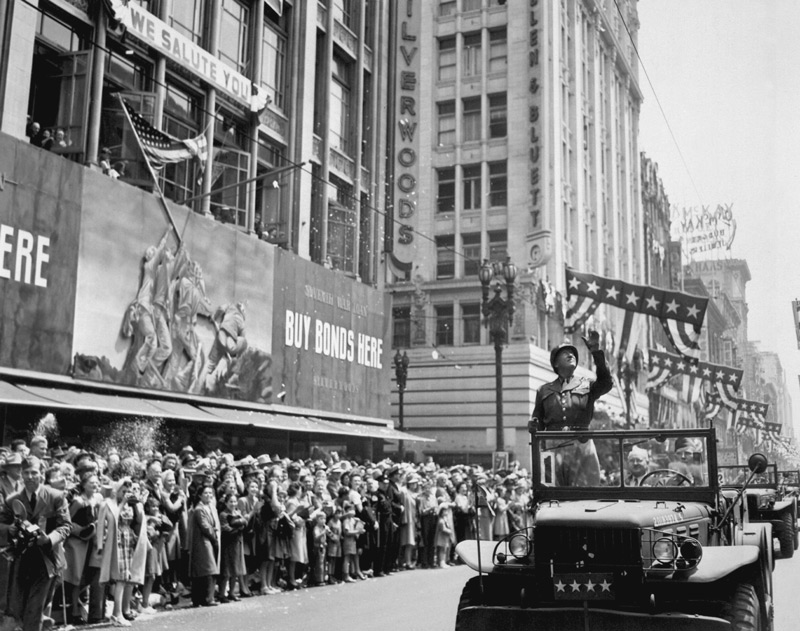 Patton Welcome home parade in Los Angeles, 1945