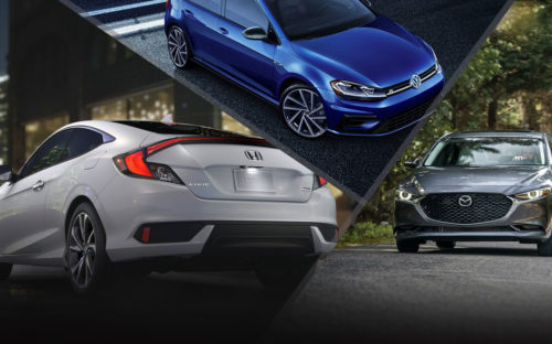 Honda Civic vs Volkswagen Golf vs Mazda3