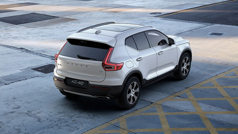 silver xc40 parked