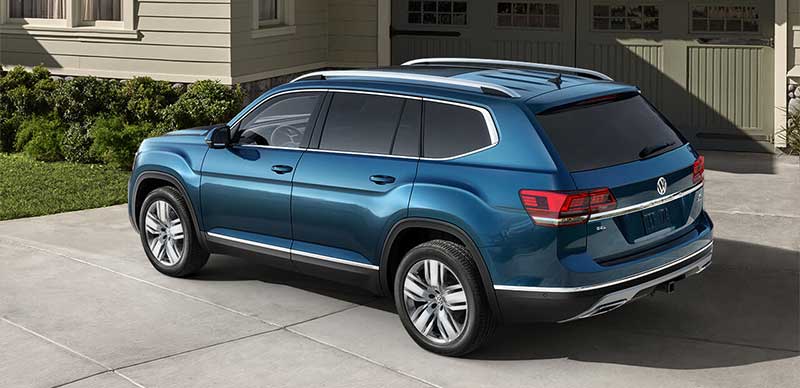 VW Atlas Blue Parked