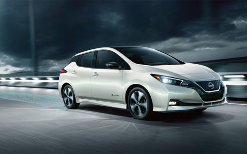 Nissan Leaf on road