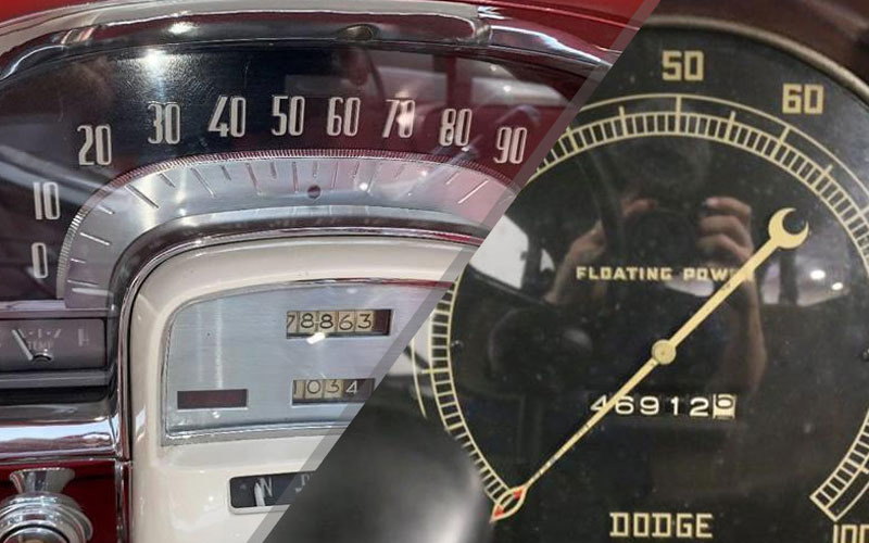 1953 Cadillac Eldorado and 1935 Dodge Gauges