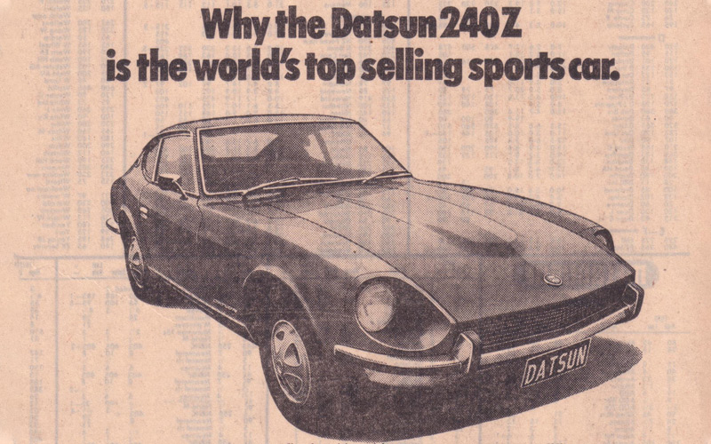 Datsun 240Z newspaper advertisement - Five Starr Photos on Flickr