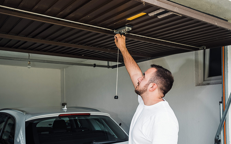 Parking vehicle at home in the garage Parking vehicle at home in the garage
