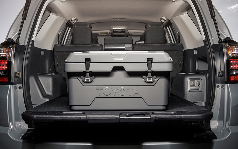 2021 Toyota 4Runner TRD Pro 40 quart cooler on sliding rear cargo deck - pressroom.toyota.com 2021 Toyota 4Runner TRD Pro 40 quart cooler on sliding rear cargo deck - pressroom.toyota.com