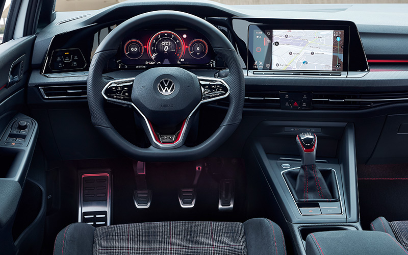 The new Volkswagen Golf GTI Mk VIII dash and infotainment - volkswagen-newsroom.com
