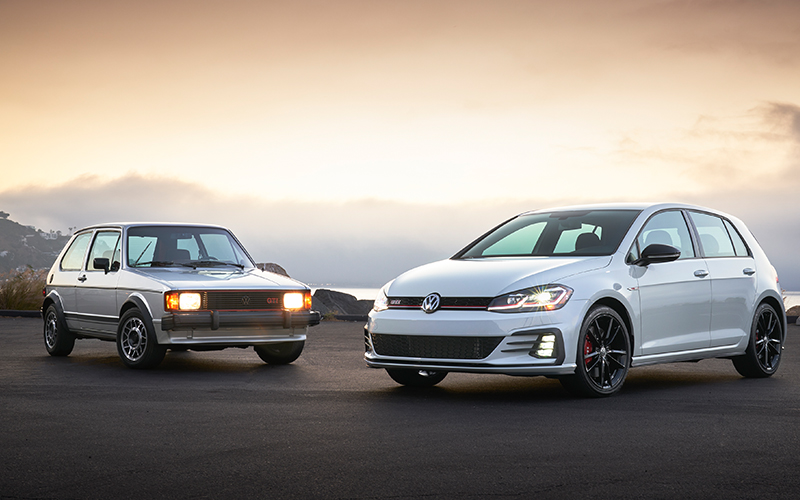 1984 Rabbit GTI and 2019 Golf GTI Rabbit edition - vw.com