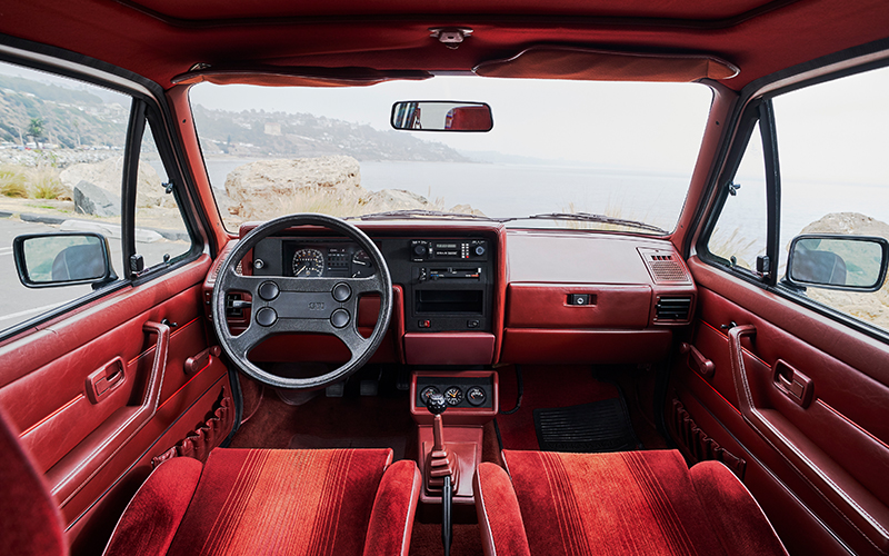 1984 VW Rabbit GTI interior - vw.com