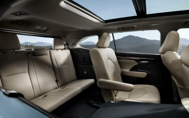 2021 Toyota Highlander rear seating - toyota.com