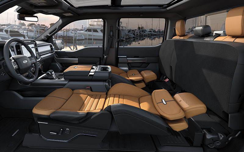 2021 Ford F-150 Max Recline seats - media.ford.com