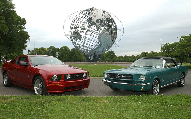 1964 and 2005 Ford Mustang - media.ford.com