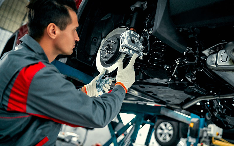 Placing rotor back onto vehicle