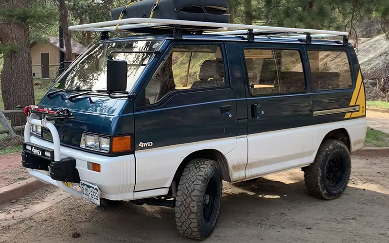 Mitsubishi Delica camper van - DBR Vans Down By the River Vans on YouTube.com