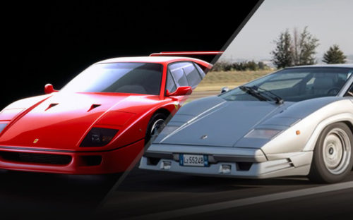 Ferrari F40 vs Lamborghini Countach