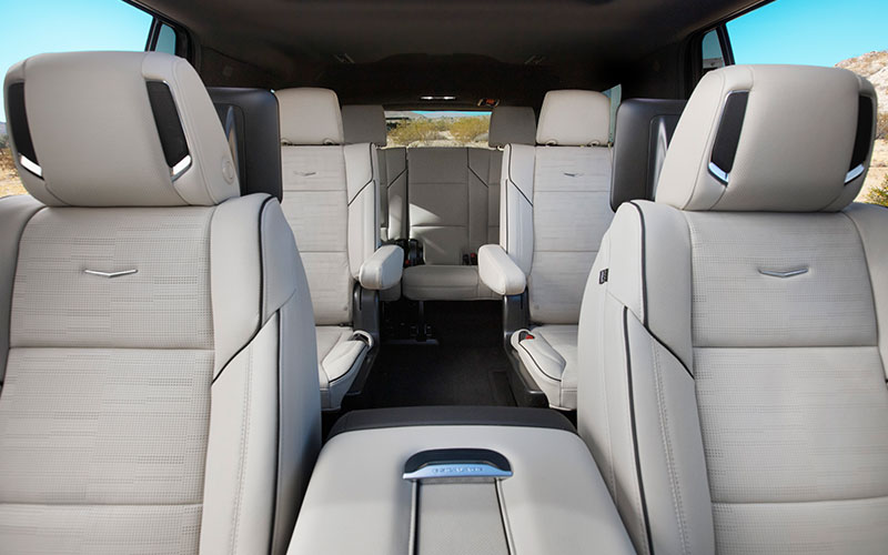 2021 Cadillac Escalade rear seats - cadillac.com