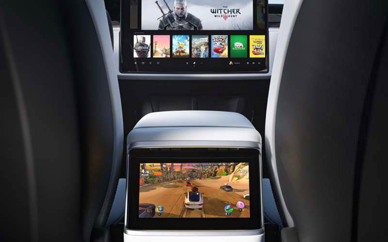 Tesla Model X rear passenger screen - tesla.com