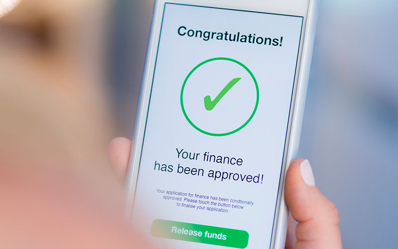 Receiving financial approval