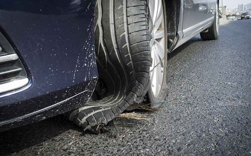 Blown tire Blown tire