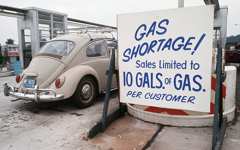 1973 Oil Crisis sign - federalreservehistory.org