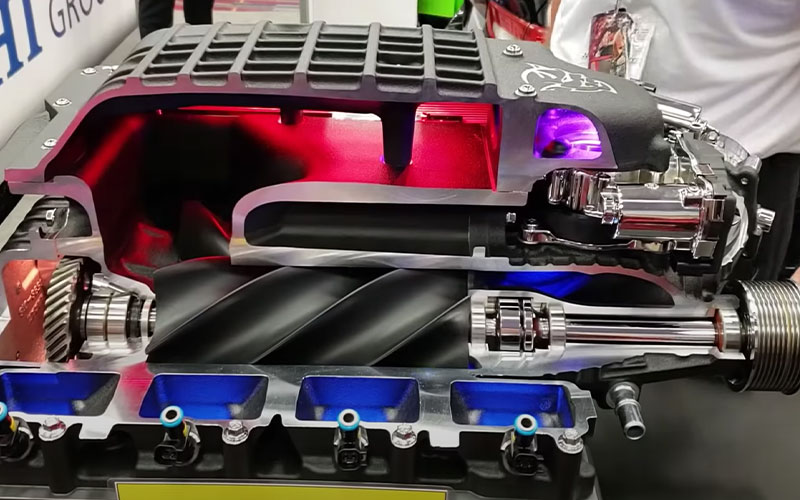 Dodge Hellcat screw compressor - briansmobile1 on YouTube.com