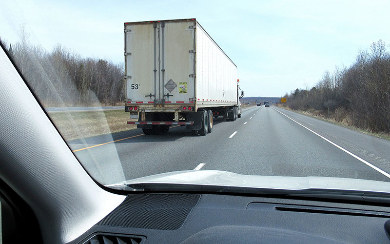 Driver in the passing lane