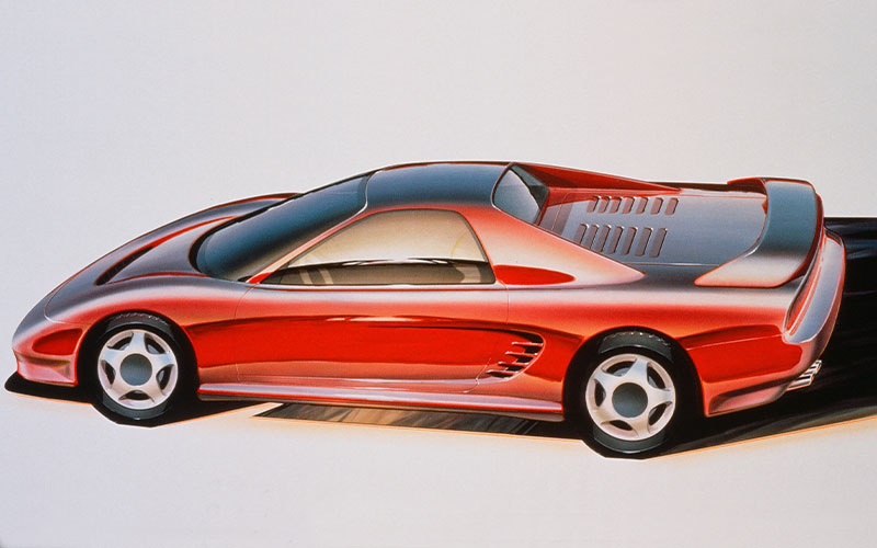 Original NSX Sketch - hondanews.com