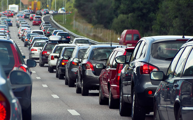 Heavy commuter traffic