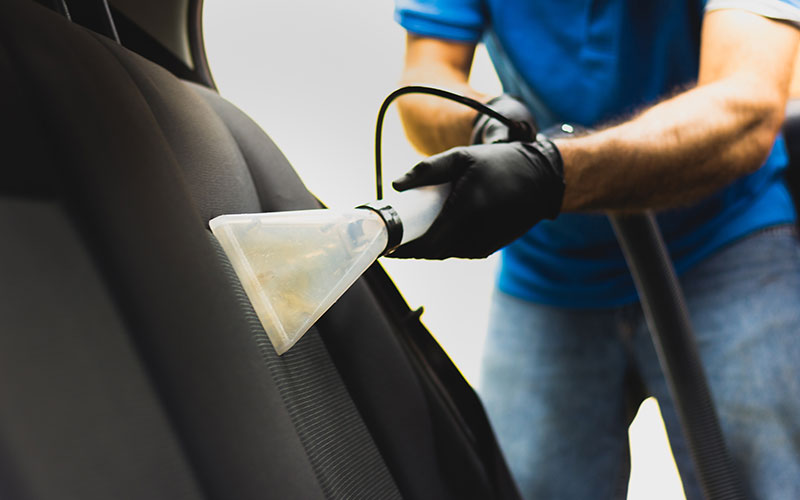 Vacuuming car seats