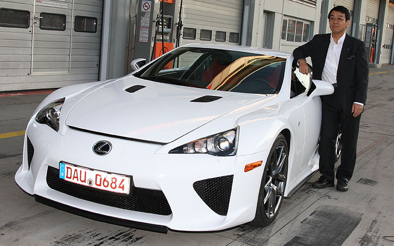 Haruhiko Tanahashi with Lexus LFA - pressroom.lexus.com