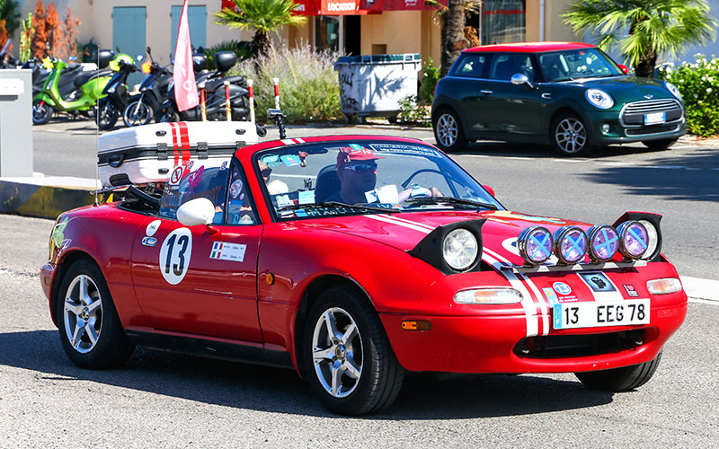 Car with pop up headlights