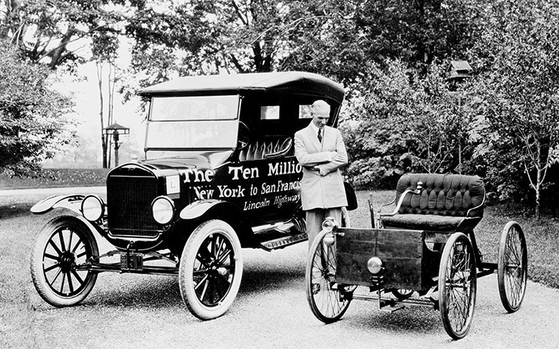 1924 Ford Model T and 1896 Quadricycle - media.ford.com