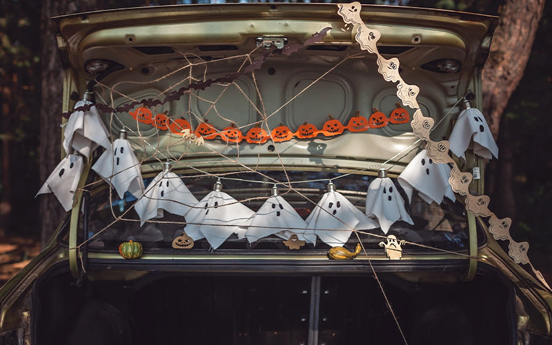 Decorated car trunk Decorated car trunk