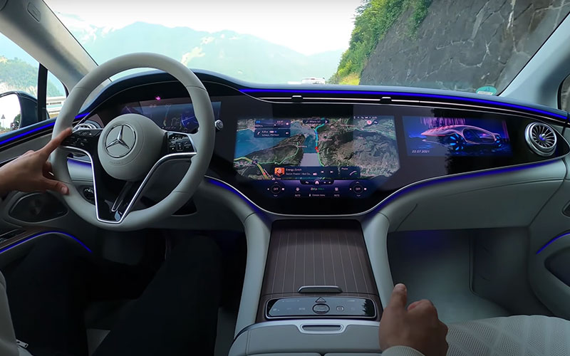 2022 Mercedes-Benz EQS MBUX Hyperscreen - Mr. Benz on youtube.com