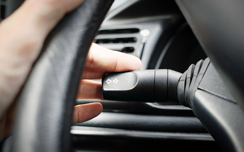 Driver using their blinker