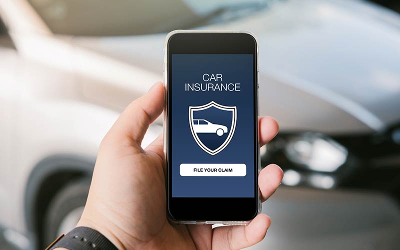 Checking car insurance app