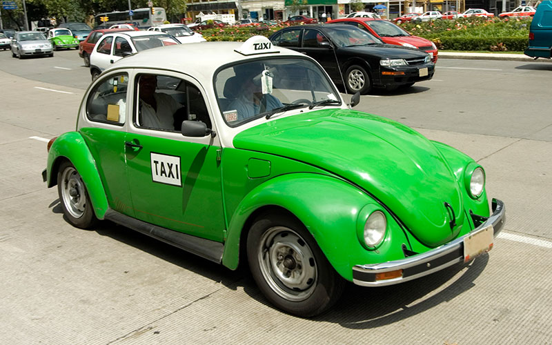 Mexico City VW Beetle taxi