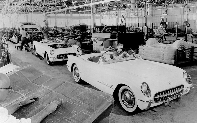 1953 Chevrolet Corvette assembly - media.chevrolet.com