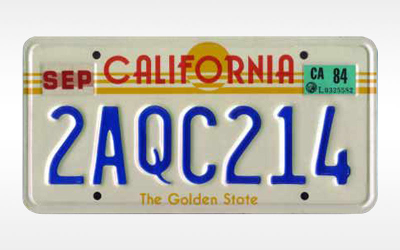 California Golden State Plate - 15q.net