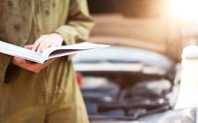 Reading a car manual