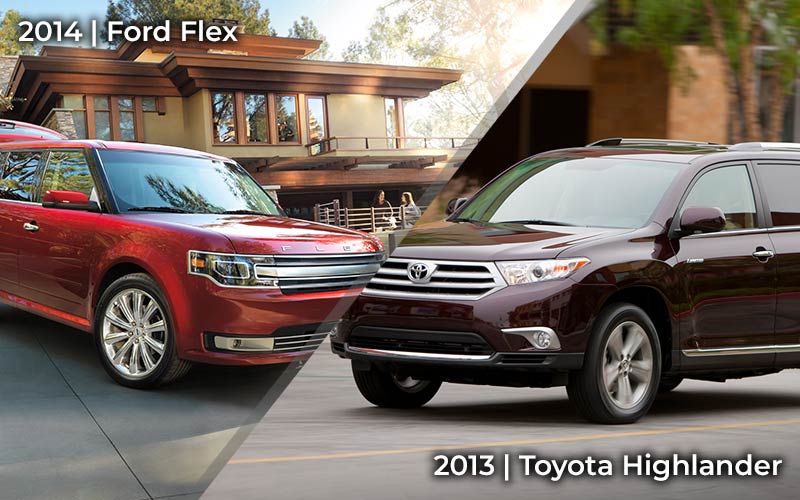 2014 Ford Flex & 2013 Toyota Highlander - pressroom.toyota.com, media.ford.com