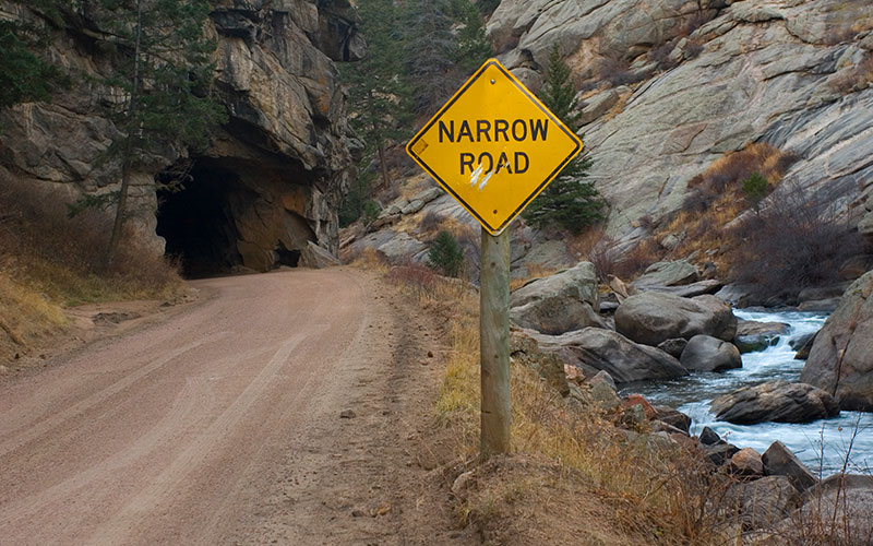 Narrow mountain road Narrow mountain road