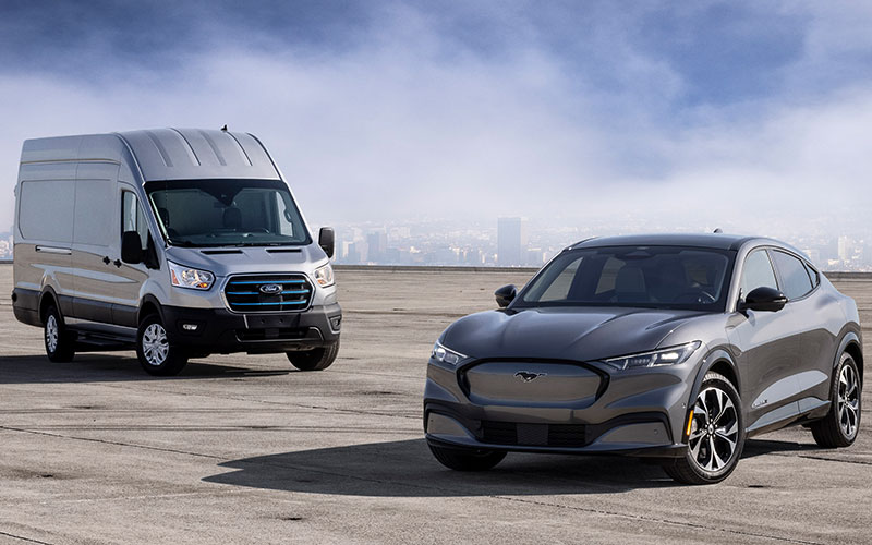 Ford E-Transit and Mustang Mach-E - media.ford.com