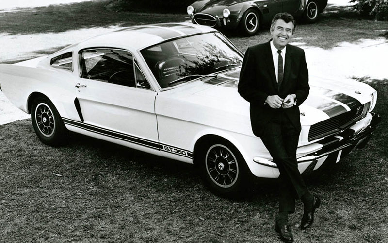 Carroll Shelby with a Mustang GT350 - shelby.com