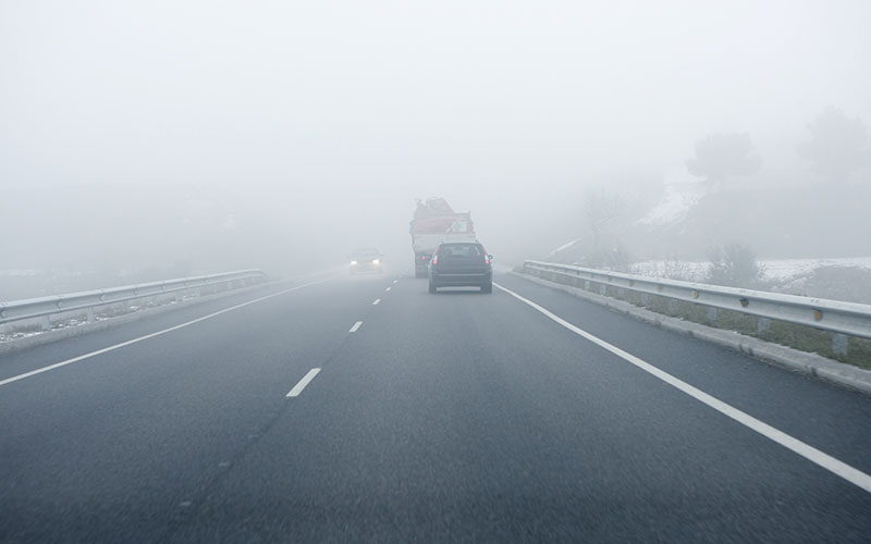 Traffic in foggy weather