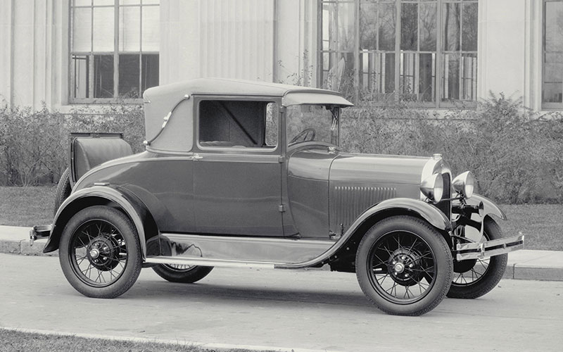 1928 Ford Model A Sport Coupe with rumble seat - media.ford.com