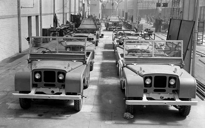Land Rover Series I Assembly Line - media.landrover.com