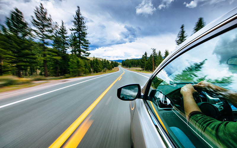 Vehicle on the road